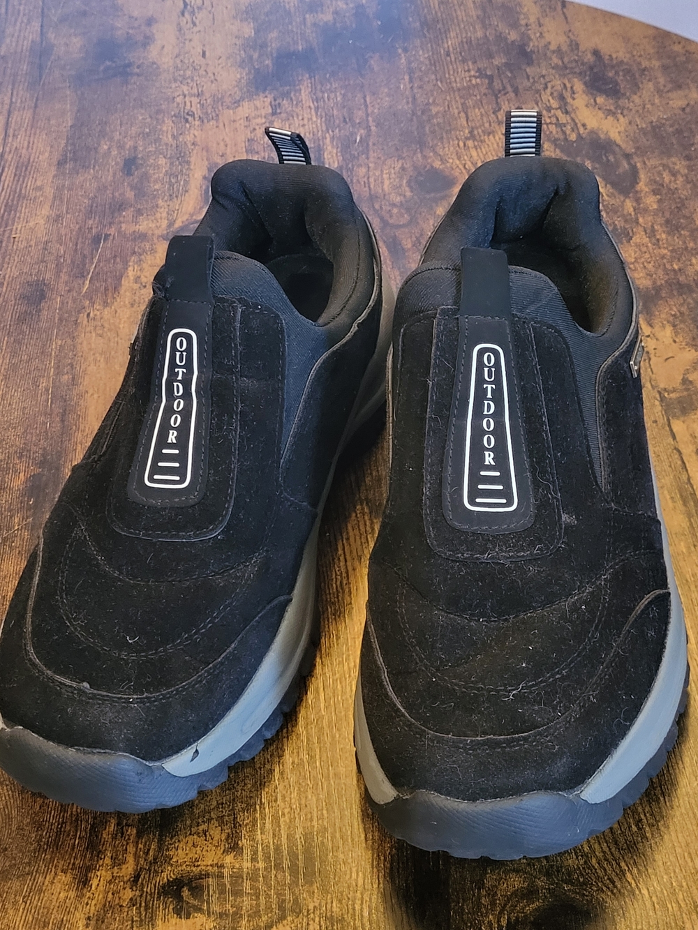 Outdoor Comfort Slip On Walking Hiking Trail Shoes Black Mens  Sz 44 Lightweight